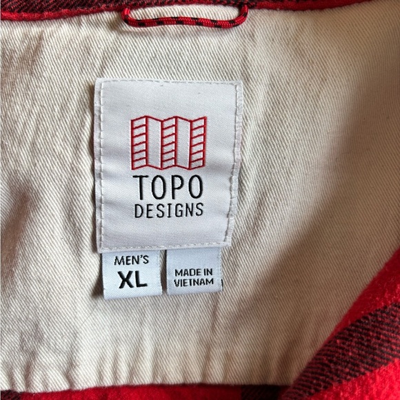 TOPO DESIGNS Field Shirt Plaid in Black/Red Size XL - Picture 5 of 7